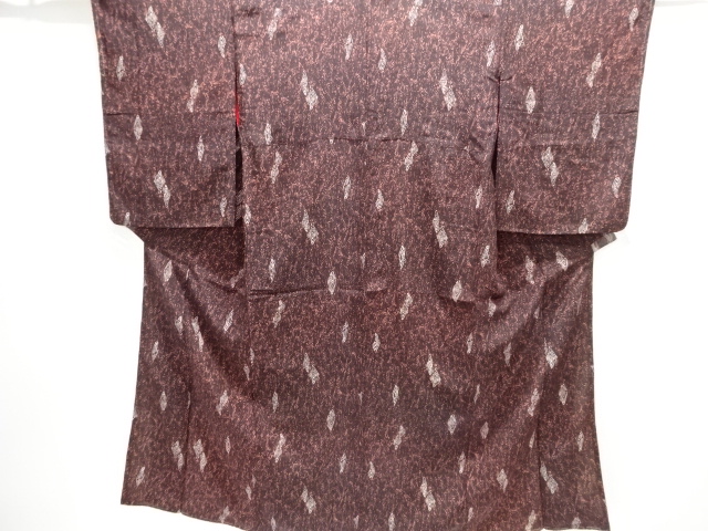 JAPANESE KIMONO / ANTIQUE KIMONO / SILK / KINSHA / ABSTRACT PATTERN